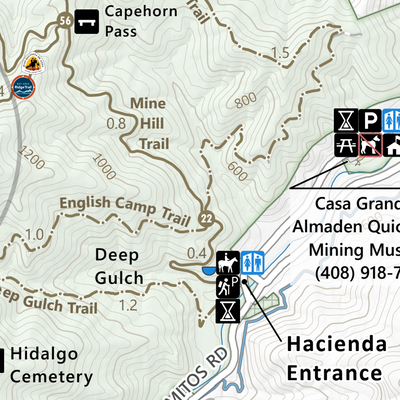 Almaden Quicksilver County Park Guide Map Preview 3
