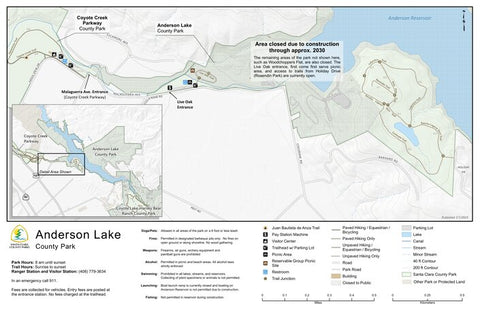 Anderson Lake County Park Guide Map Preview 1