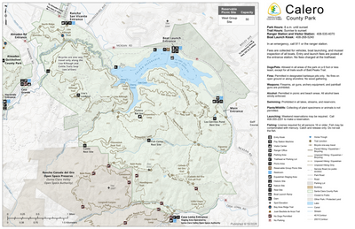 Calero County Park Guide Map Preview 1