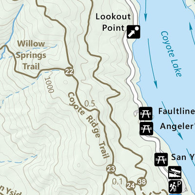 Santa Clara County Parks and Recreation Coyote Lake CIP Projects digital map