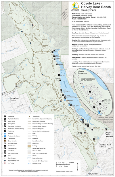 Coyote Lake Harvey Bear Ranch Guide Map Preview 1