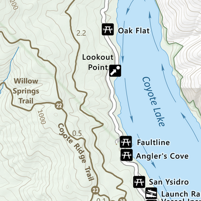 Coyote Lake Harvey Bear Ranch Guide Map Preview 2
