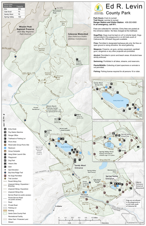 Ed R. Levin County Park Guide Map Preview 1