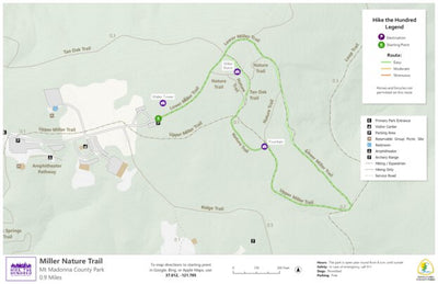 Santa Clara County Parks and Recreation Hike the 100 - Mt Madonna digital map