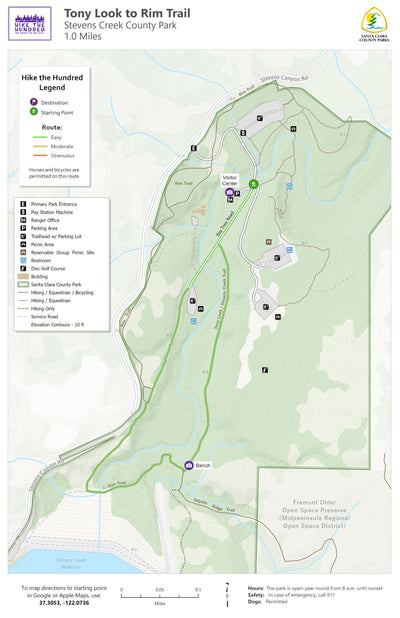 Santa Clara County Parks and Recreation Hike the Hundred - 2024 bundle