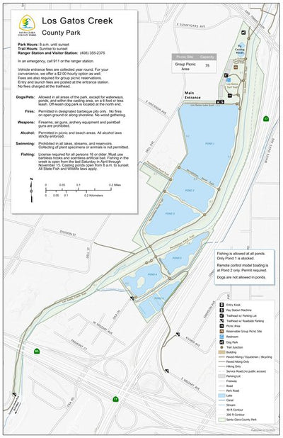 Los Gatos Creek Park Guide Map Preview 1