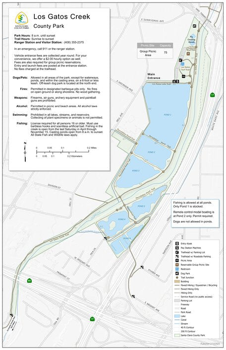 Los Gatos Creek Park Guide Map Preview 1