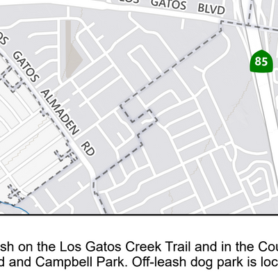 Los Gatos Creek Trail Guide Map Preview 2
