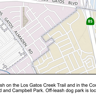 Los Gatos Creek Trail Guide Map Preview 2