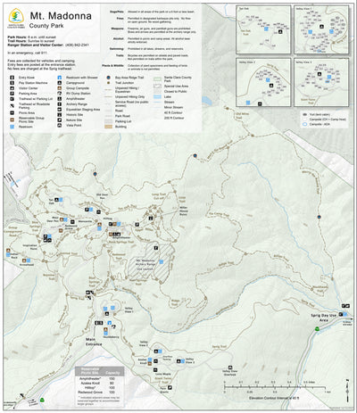 Mt Madonna County Park Guide Map Preview 1