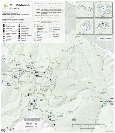 Mt Madonna County Park Guide Map - duplicate Preview 1