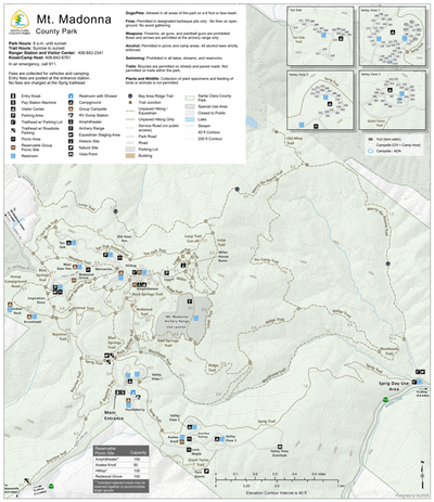 Mt Madonna County Park Guide Map Preview 1