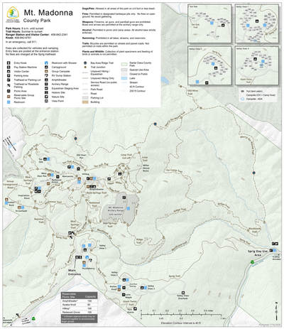 Mt Madonna County Park Guide Map Preview 1