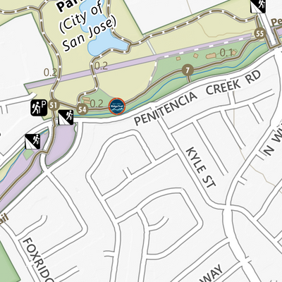 Penitencia Creek County Park Guide Map Preview 3