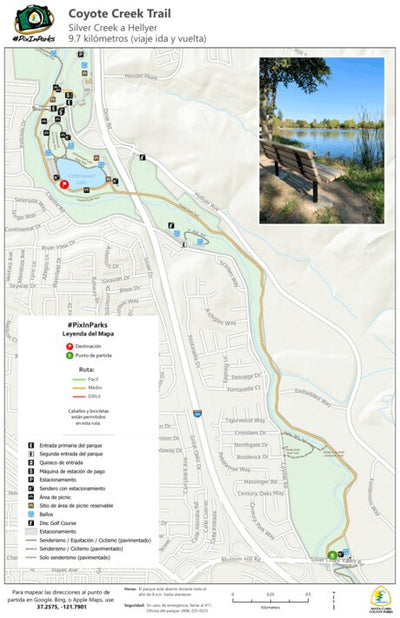 Santa Clara County Parks and Recreation PixInParks 2021 - Coyote Creek Trail en Español digital map