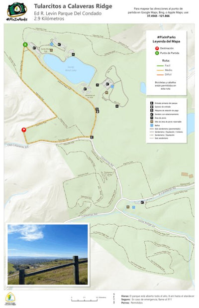 Santa Clara County Parks and Recreation PixInParks 2022 - Esp Ed Levin digital map