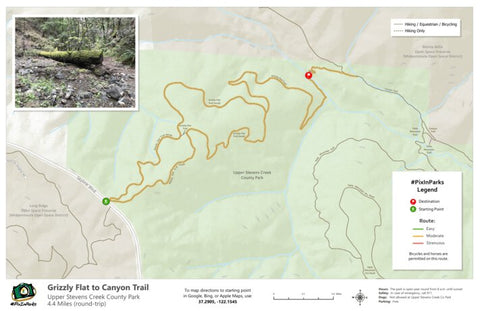 Santa Clara County Parks and Recreation PixInParks 2022 - Upper Stevens Creek digital map