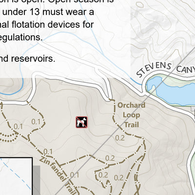 Stevens Creek County Park Guide Map Preview 2
