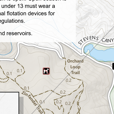 Stevens Creek County Park Guide Map Preview 2