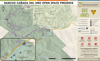 Rancho Canada Del Oro Open Space Preserve Trail Map Preview 1