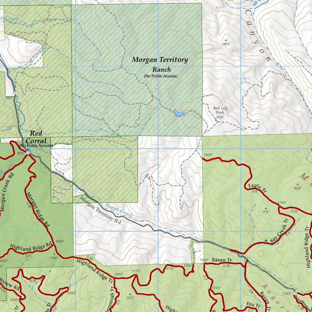 Los Vaqueros and Surrounding Parks - Mount Diablo Regional Trail Map ...