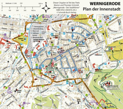 Schmidt-Buch-Verlag Thorsten Schmidt Wernigerode Cityplan 2021 digital map