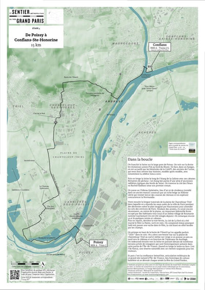 Sentiers Métropolitains Le Sentier du Grand Paris (Etape 03) : de Poissy à Conflans digital map