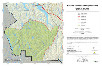 Réserve faunique Ashuapmushuan : Carte de chasse au petit gibier (Quotidienne) Preview 1