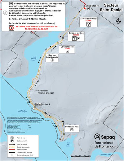 Parc national de Frontenac - Carte des activités hivernales (Secteur Saint-Daniel) Preview 1