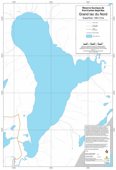 Sépaq Grand lac du Nord (Port-Cartier-Sept-Îles) digital map