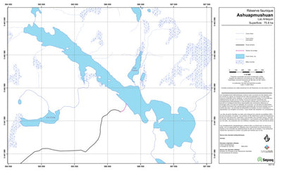 Sépaq Lac Arlequin (Ashuapmushuan) digital map