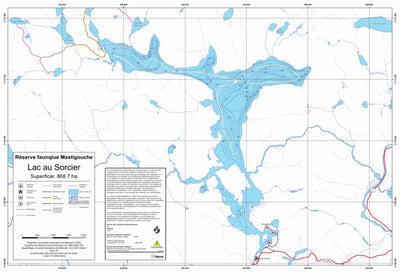 Sépaq Lac au Sorcier (Mastigouche) digital map