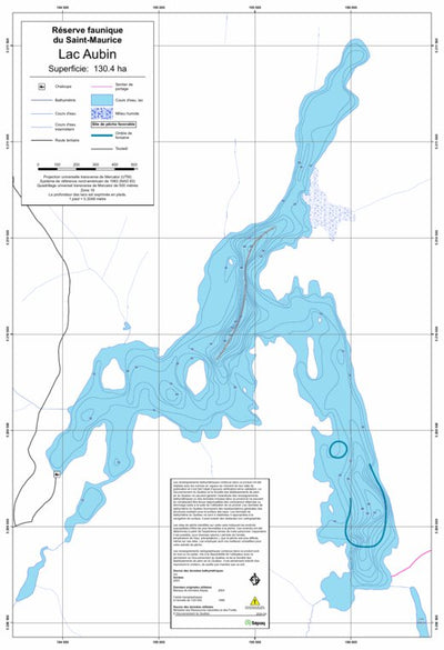 Sépaq Lac Aubin (Saint-Maurice) digital map