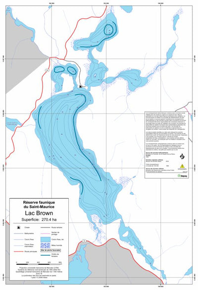Sépaq Lac Brown (Saint-Maurice) digital map