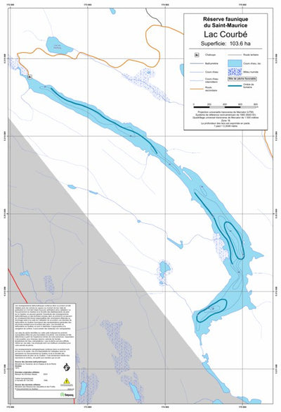 Sépaq Lac Courbé (Saint-Maurice) digital map