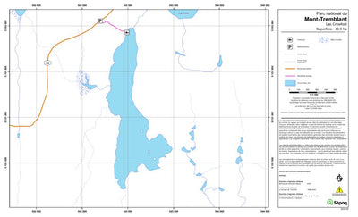 Sépaq Lac Crowfoot (Mont-Tremblant) digital map