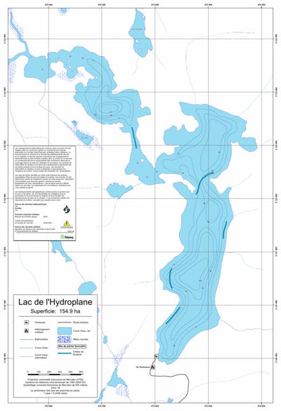 Sépaq Lac de l'Hydroplane (Papineau-Labelle) digital map