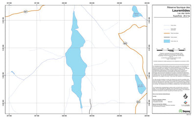 Sépaq Lac des Vents (Laurentides) digital map