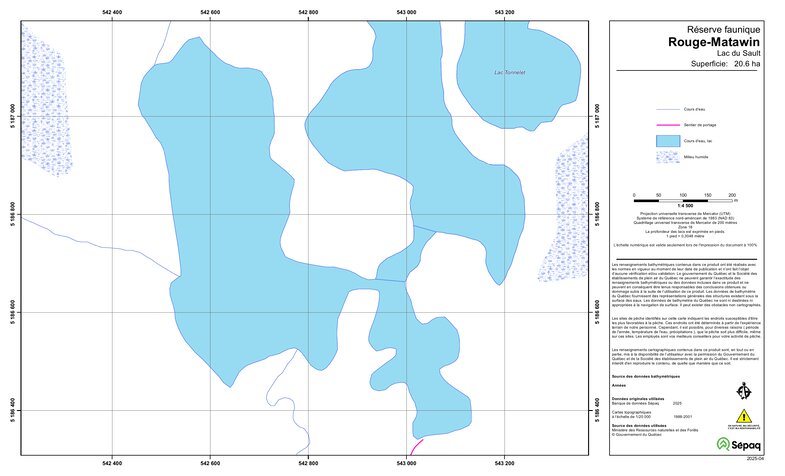 Lac du Sault (Rouge-Matawin) Map by Sepaq | Avenza Maps