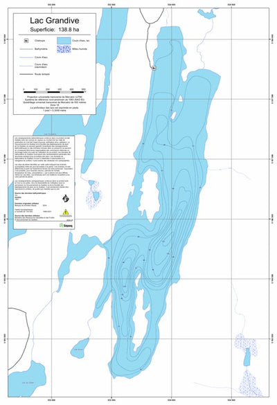 Sépaq Lac Grandive (Rouge-Matawin) digital map