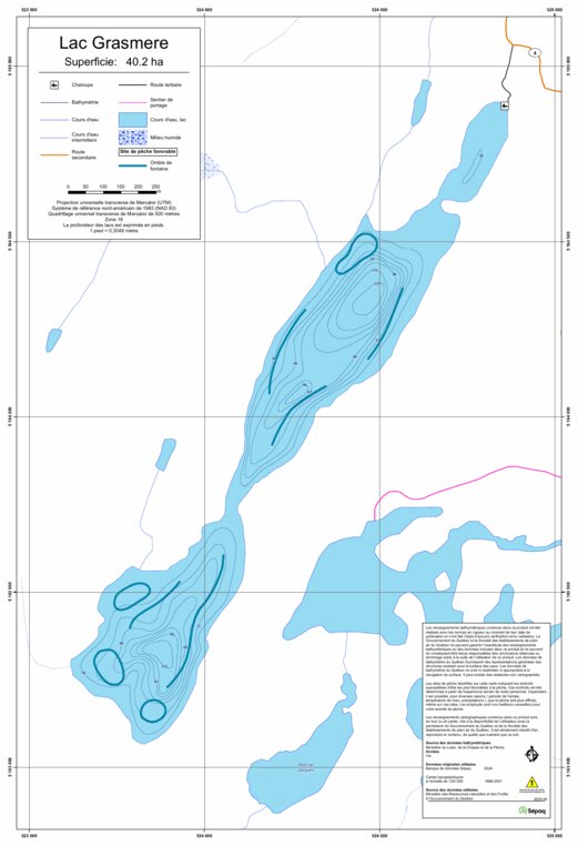 Lac Grasmere (Rouge-Matawin) Map by Sepaq | Avenza Maps