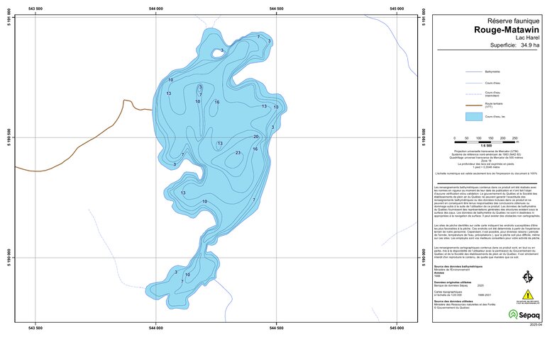 Lac Harel (Rouge-Matawin) Map by Sepaq | Avenza Maps