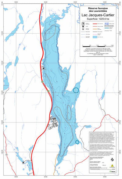 Sépaq Lac Jacques-Cartier (Laurentides) digital map