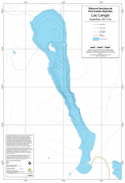 Sépaq Lac Langis (Port-Cartier-Sept-Îles) digital map