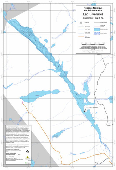 Sépaq Lac Livernois (Saint-Maurice) digital map