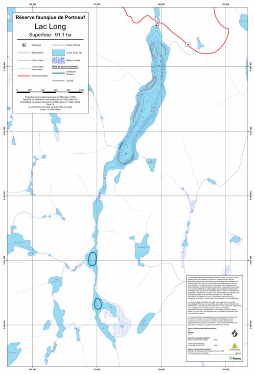 Lac Long (Portneuf) Map by Sepaq | Avenza Maps