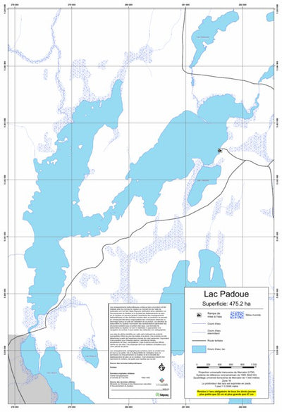 Sépaq Lac Padoue (La Vérendrye) digital map