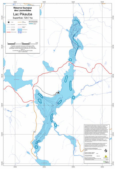 Sépaq Lac Pikauba (Laurentides) digital map