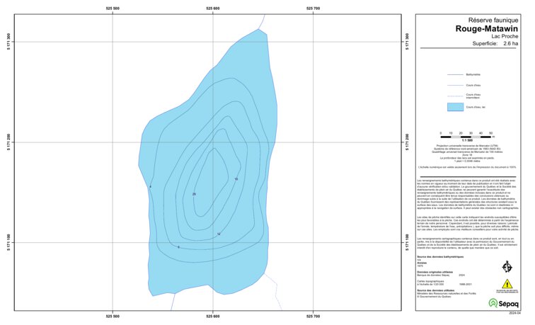 Sepaq Map Lac Proche (Rouge-Matawin) Map by Sepaq | Avenza Maps