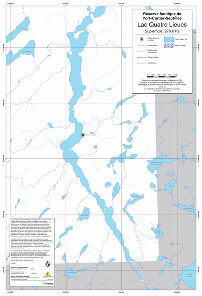 Sépaq Lac Quatre Lieues 2 (Port-Cartier-Sept-Îles) digital map